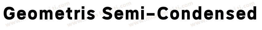 Geometris Semi-Condensed Semi Bold字体转换